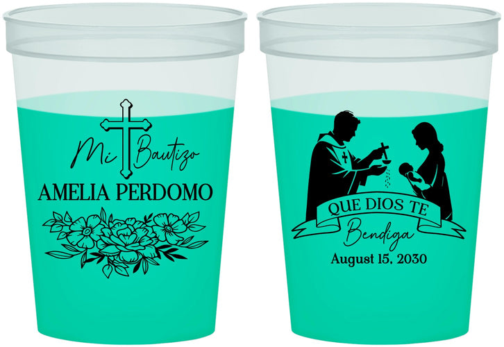 Custom Baptism 16 oz Color Changing Cups - Mi Bautizo | 290001