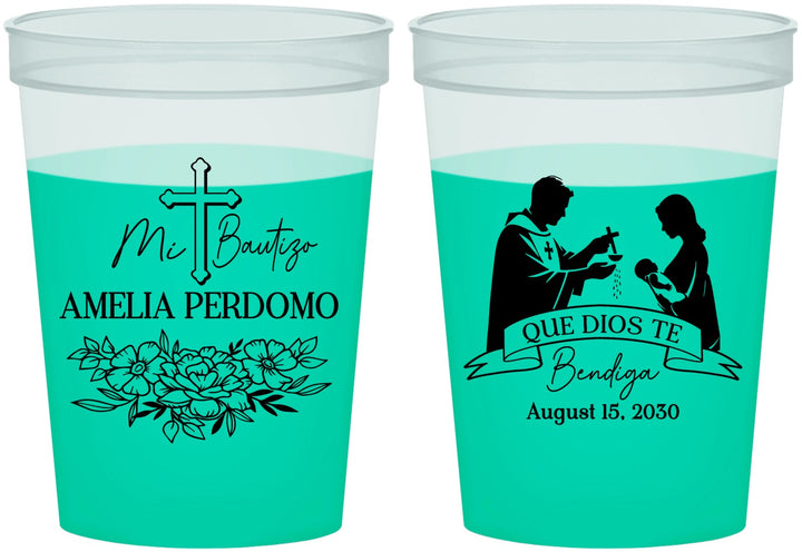Custom Baptism 16 oz Color Changing Cups - Mi Bautizo | 290001