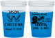 Custom Wedding 16 oz Color Changing Cups - Sandy Feet Salty Kisses | 291