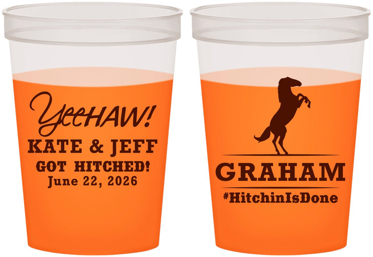 Custom Wedding 16 oz Color Changing Cups - Got Hitched | 296