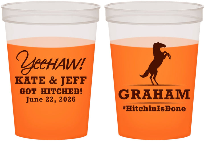 Custom Wedding 16 oz Color Changing Cups - Got Hitched | 296