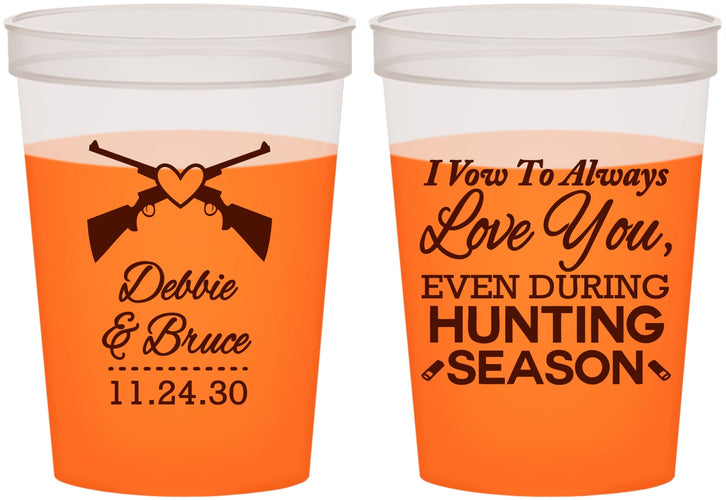 Custom Wedding 16 oz Color Changing Cups - Hunting | 308