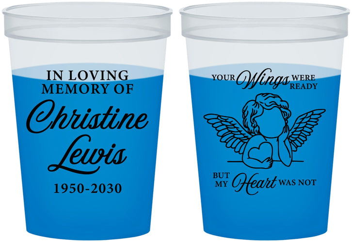 Custom Memorial 16 oz Color Changing Cups - In Loving Memory | 310000