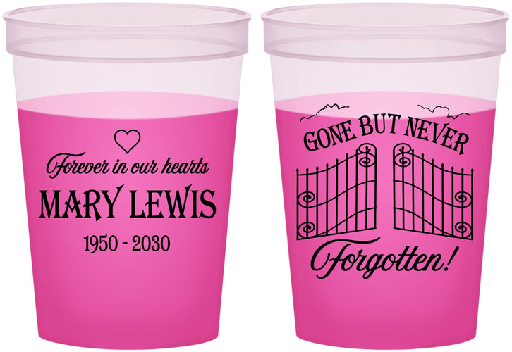 Custom Memorial 16 oz Color Changing Cups - Gone But Never Forgotten | 310001