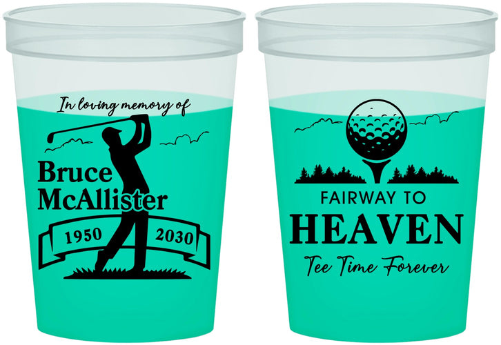 Custom Memorial 16 oz Color Changing Cups - Fairway To Heavens | 310008