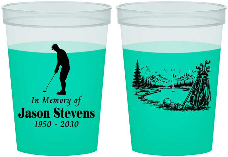 Custom Memorial 16 oz Color Changing Cups - Heavens Finest Fairways | 310009