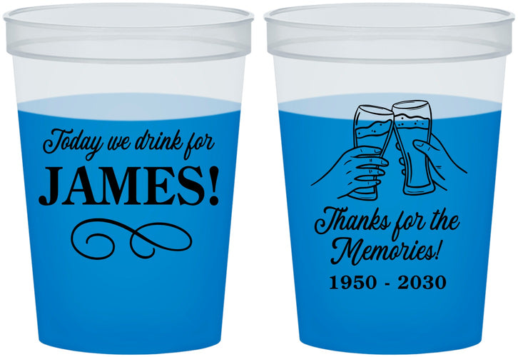 Custom Memorial 16 oz Color Changing Cups - Thanks For The Memories | 310011