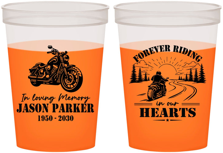 Custom Memorial 16 oz Color Changing Cups - Riding In Our Hearts | 310014