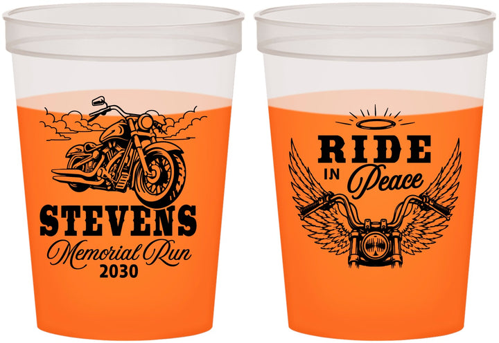 Custom Memorial 16 oz Color Changing Cups - Ride In Peace | 310015