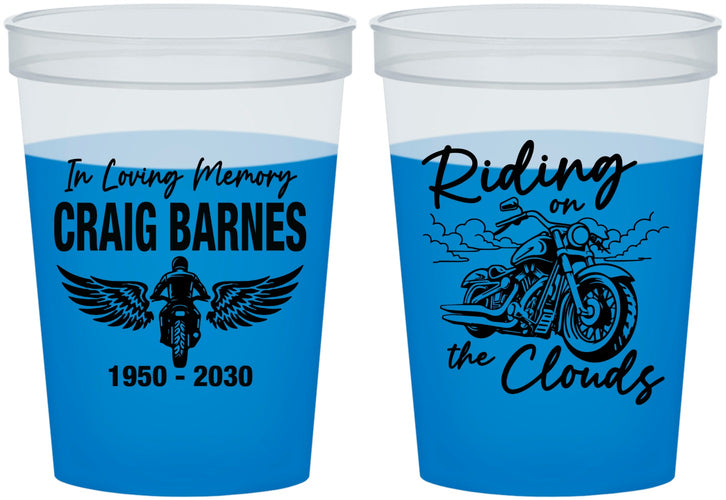 Custom Memorial 16 oz Color Changing Cups - Riding On The Clouds | 310017