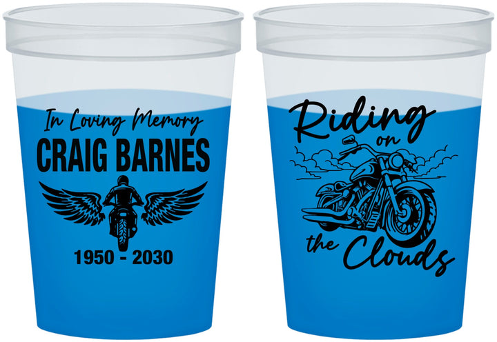 Custom Memorial 16 oz Color Changing Cups - Riding On The Clouds | 310017