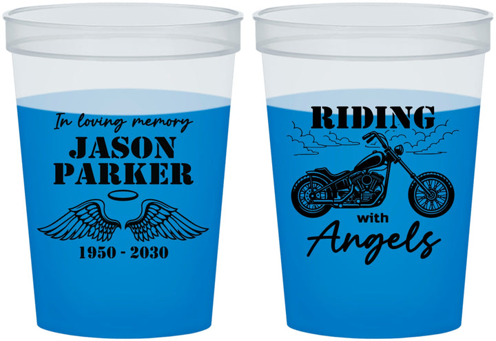 Custom Memorial 16 oz Color Changing Cups - Riding With Angels | 310018
