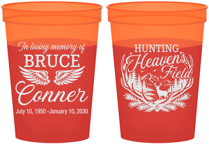 Custom Memorial 16 oz Color Changing Cups - Hunting Heavens Field | 310021