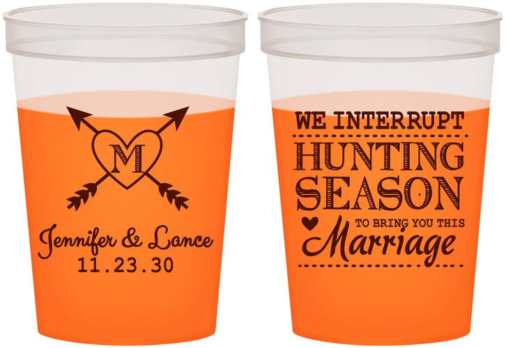 Custom Wedding 16 oz Color Changing Cups - We Interrupt Season | 318