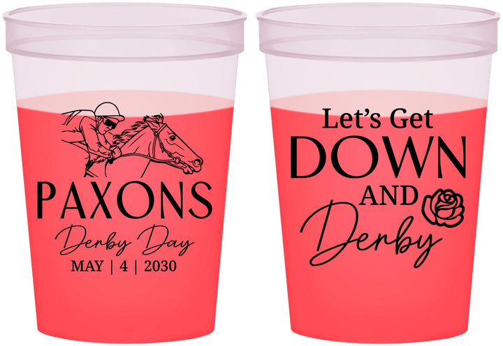 Custom Derby Day 16 oz Color Changing Cups - Lets Get Down And Derby | 320000