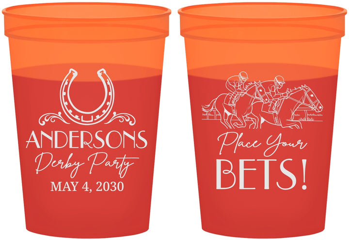 Custom Derby Day 16 oz Color Changing Cups - Place Your Bets | 320003