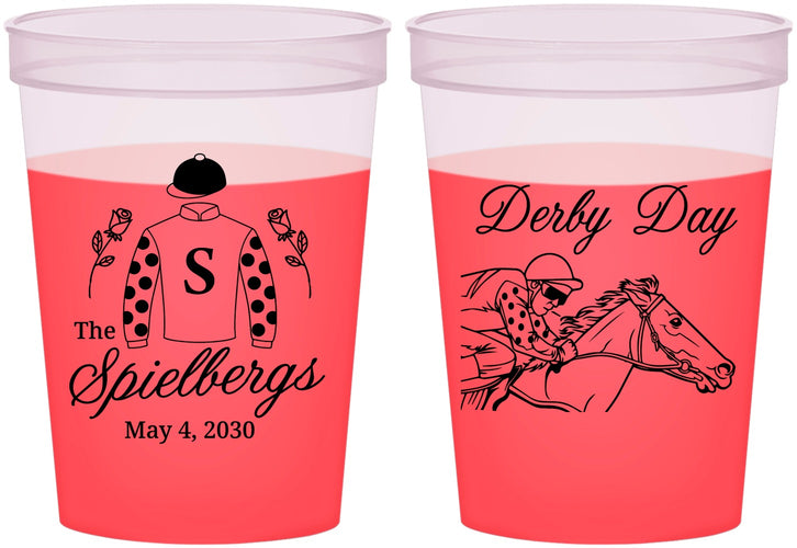 Custom Derby Day 16 oz Color Changing Cups - Horses | 320007