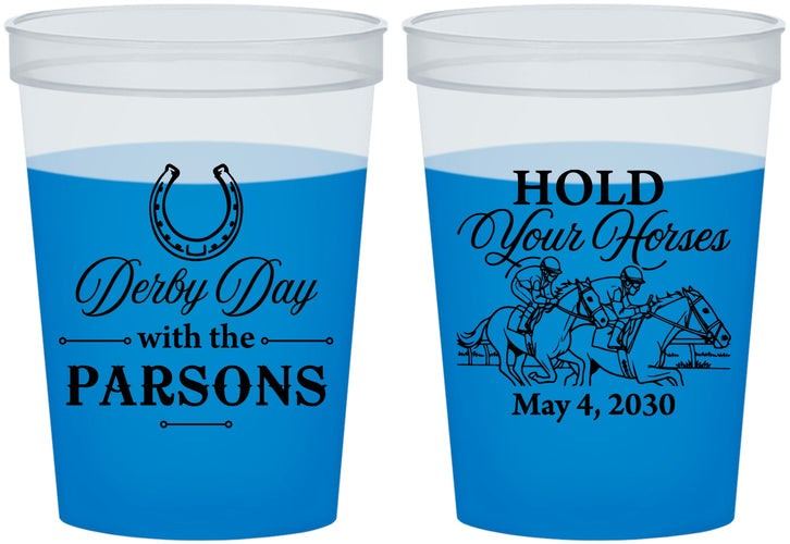 Custom Derby Day 16 oz Color Changing Cups - Hold Your Horses | 320008