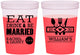 Custom Wedding 16 oz Color Changing Cups - Eat Drink Be Married | 324