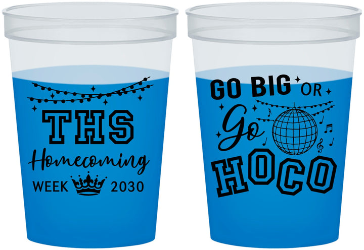 Custom Homecoming 16 oz Color Changing Cups - Big Or Go Hoco | 330004