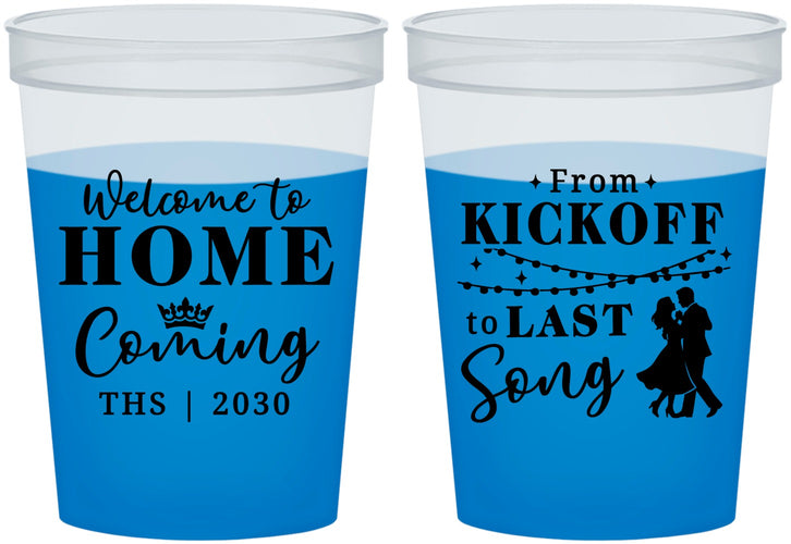Custom Homecoming 16 oz Color Changing Cups - From Kickoff To Last Song | 330018