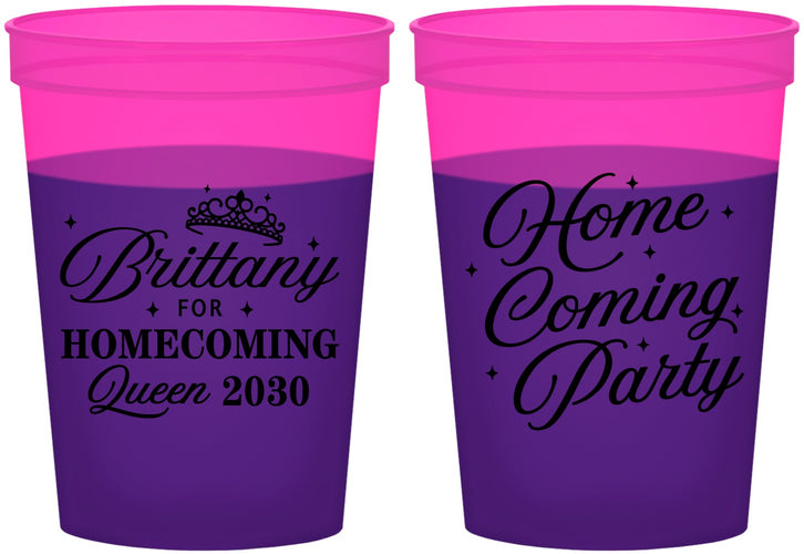 Custom Homecoming 16 oz Color Changing Cups - Hoco Queen Vote | 330022
