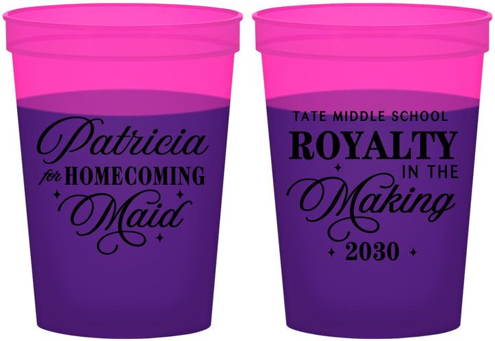 Custom Homecoming 16 oz Color Changing Cups - Hoco Maid Vote | 330028
