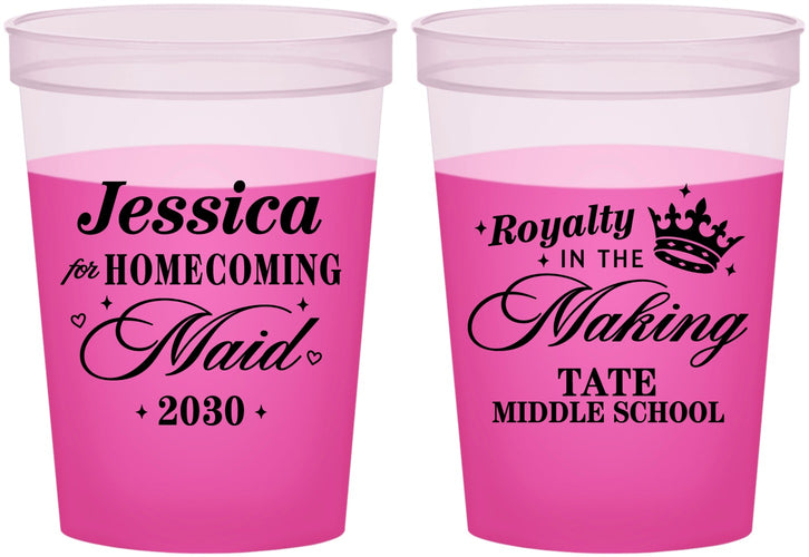Custom Homecoming 16 oz Color Changing Cups - Hoco Maid Vote | 330029