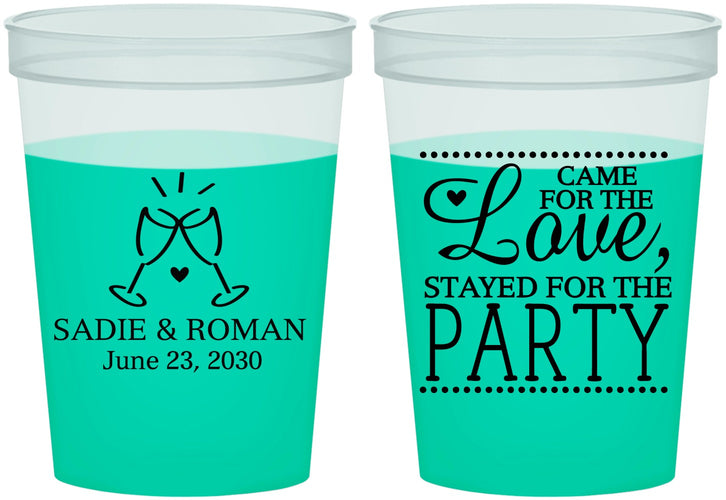 Custom Wedding 16 oz Color Changing Cups - Love Party | 331