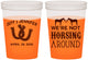 Custom Wedding 16 oz Color Changing Cups - Horseshoe | 340