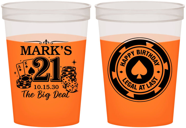 Custom 21st Birthday 16 oz Color Changing Cups - Legal At Last Vegas | 340004