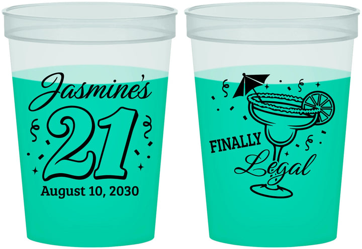 Custom 21st Birthday 16 oz Color Changing Cups - Finally Legal | 340018