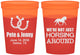 Custom Wedding 16 oz Color Changing Cups - Horseshoe | 341