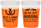 Custom Wedding 16 oz Color Changing Cups - Horseshoe | 342
