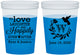 Custom Wedding 16 oz Color Changing Cups - Love Laughter Happily | 345
