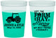 Custom Wedding 16 oz Color Changing Cups - Left The Farm Tractor | 351