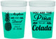 Custom Wedding 16 oz Color Changing Cups - Pina Colada | 364