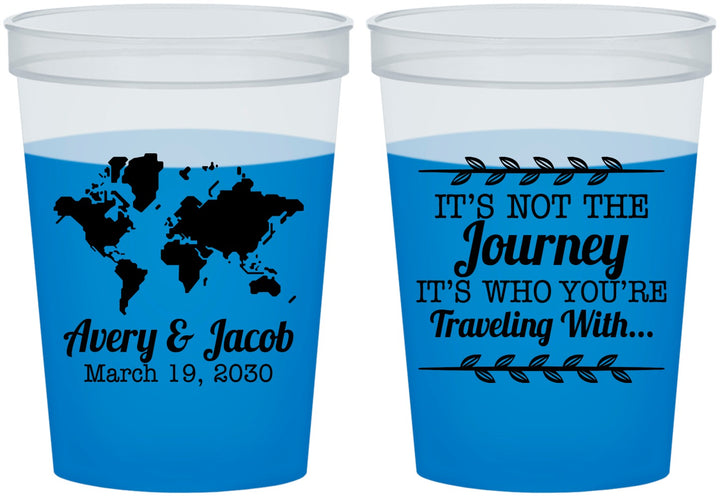 Custom Wedding 16 oz Color Changing Cups - Journey Traveling With | 374