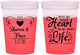Custom Wedding 16 oz Color Changing Cups - Heart Life | 387