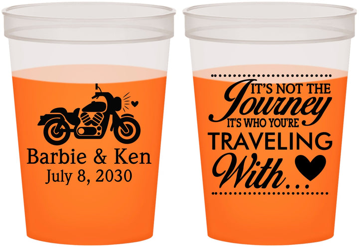 Custom Wedding 16 oz Color Changing Cups - Journey Traveling With | 388