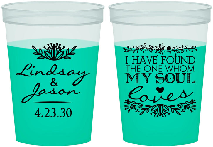 Custom Wedding 16 oz Color Changing Cups - Found My Soul | 390