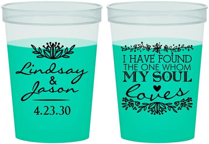 Custom Wedding 16 oz Color Changing Cups - Found My Soul | 390