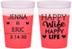 Custom Wedding 16 oz Color Changing Cups - Happy Wife Happy Life | 393