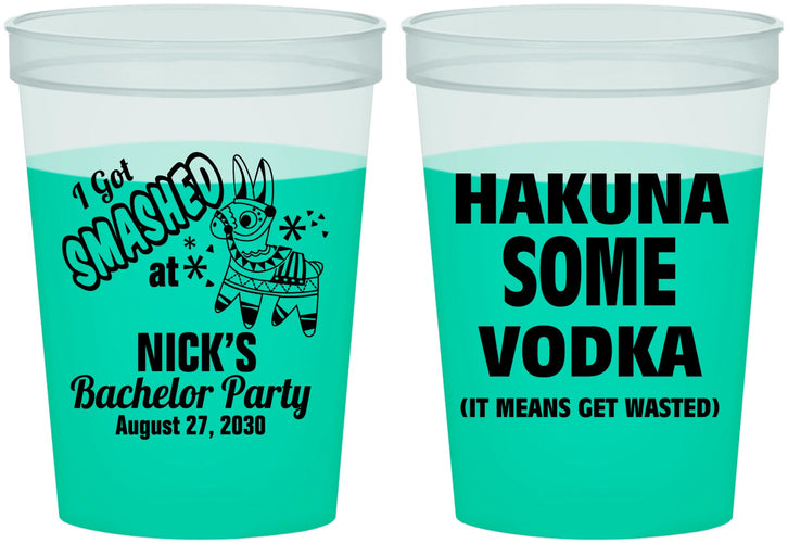 Custom Bachelor Party 16 oz Color Changing Cups - Fiesta Mexican | 40004
