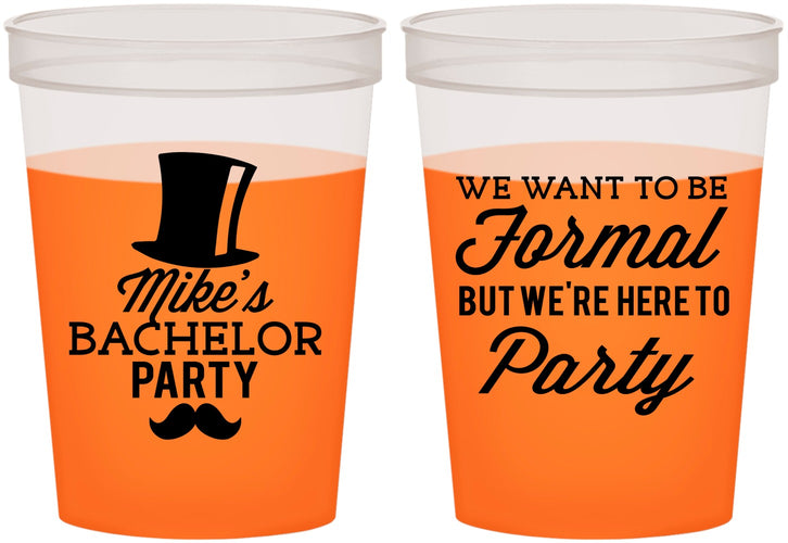 Custom Bachelor Party 16 oz Color Changing Cups - Formal | 40007