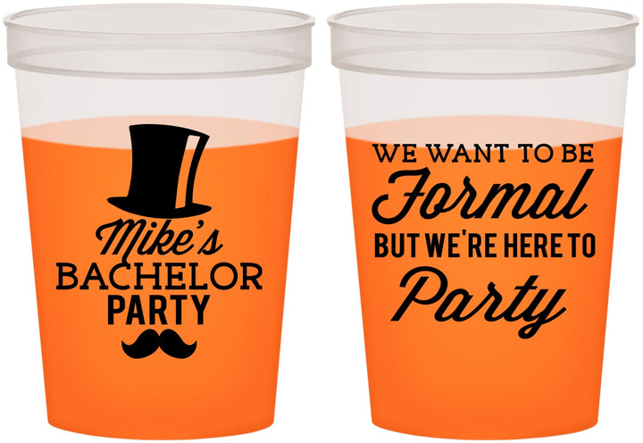 Custom Bachelor Party 16 oz Color Changing Cups - Formal | 40007