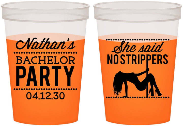 Custom Bachelor Party 16 oz Color Changing Cups - Strip Club | 40008