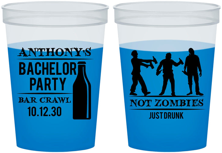 Custom Bachelor Party 16 oz Color Changing Cups - Bar Crawl | 40010