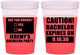Custom Bachelor Party 16 oz Color Changing Cups - Caution Expires On | 40012