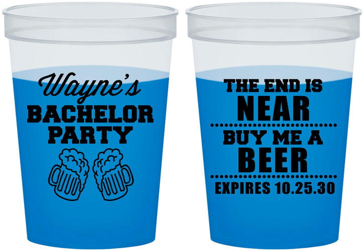 Custom Bachelor Party 16 oz Color Changing Cups - Beer | 40014